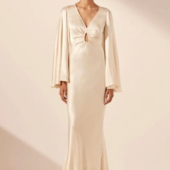 Shona Joy La Lune Flared Sleeve Keyhole Maxi Dress NWT - Picture 1 of 2